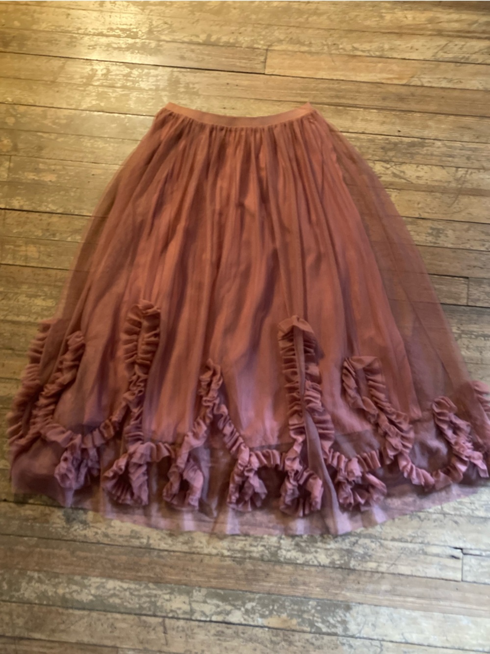 Anthropologie Felicity Tulle Ruffle Skirt in Rose - Picture 11 of 11